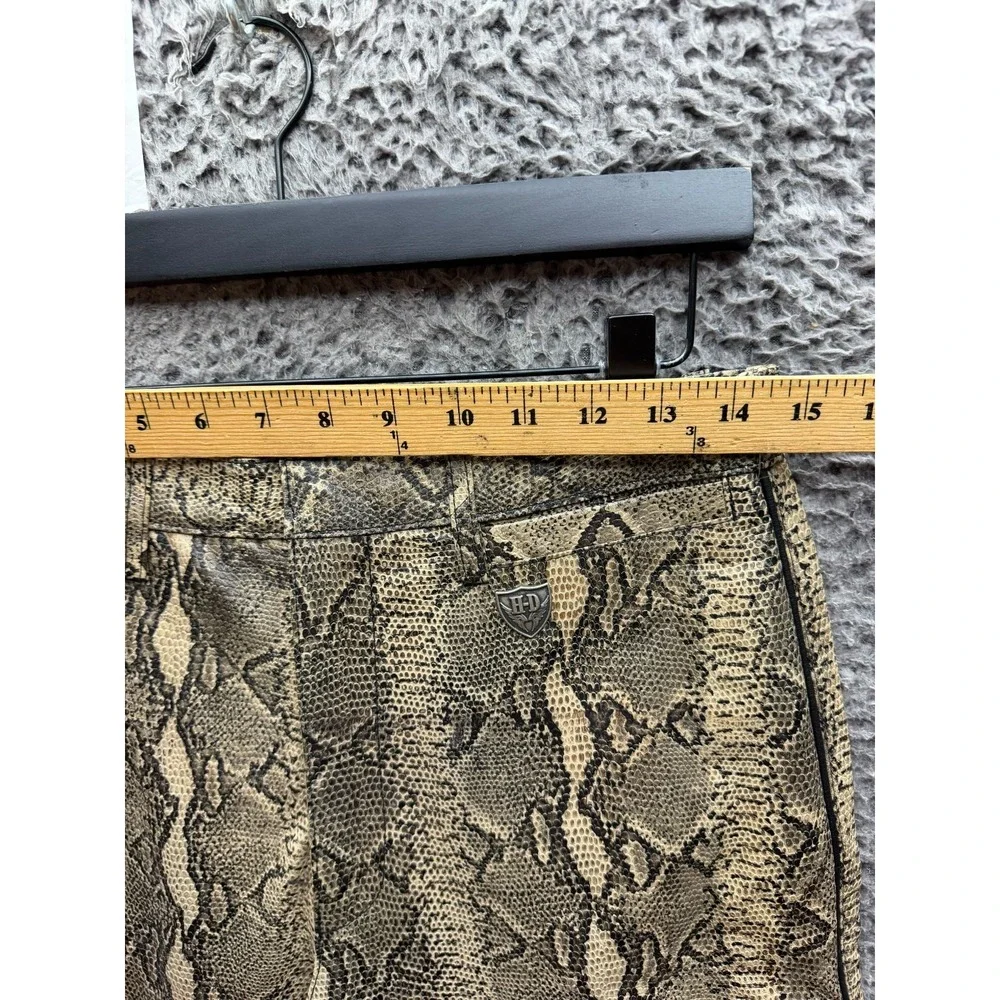 Vintage Y2k Harley-Davidson Genuine Leather Snakeskin Pants Womens Size 29 x 34